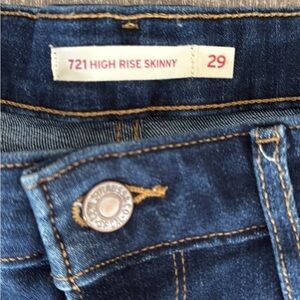 Levi's 721 High Rise Skinny Jeans - Indigo Blue